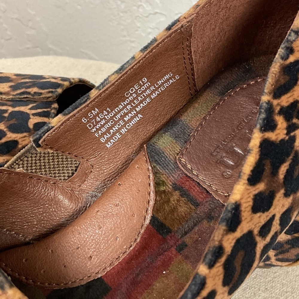 Women’s Born Sebra Leopard Print Slip On Loafer Size 6.5 - Picture 8 of 8